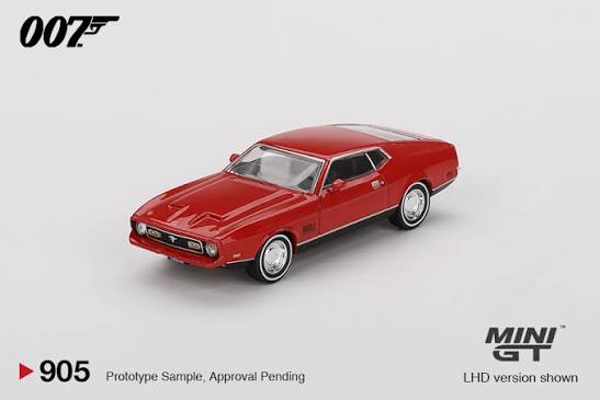Mini GT 1971 Ford Mustang Mach 1 *Diamonds Are Forever*, Red 1:64