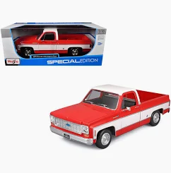Maisto 1974 Chevrolet C10 Cheyenne Super, Red/white 1:18