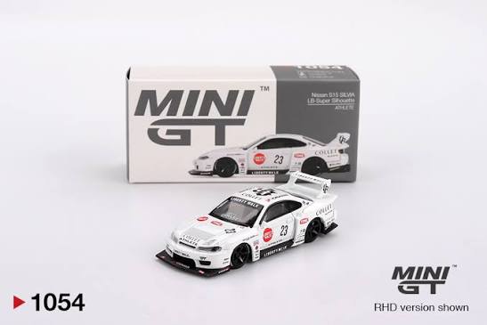 Mini GT 2024 Niassan Silvia S15 LB-Super Silhouette Athlete, White 1:64