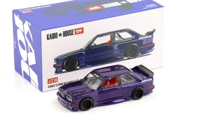 Mini GT 1989 BMW M3 (E30) Kaido GT V2, Purple 1:64