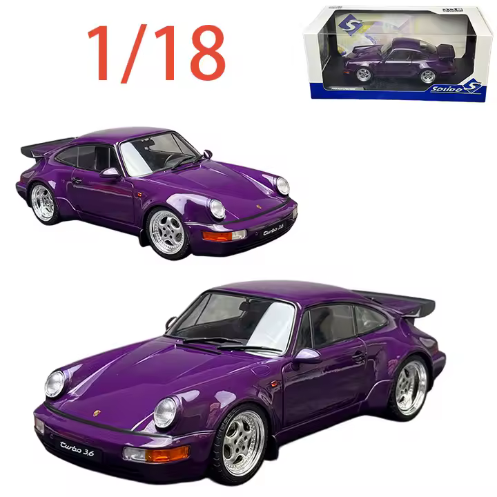 Solido 1990 Porsche 911 964 Turbo, Purple Metallic 1:18