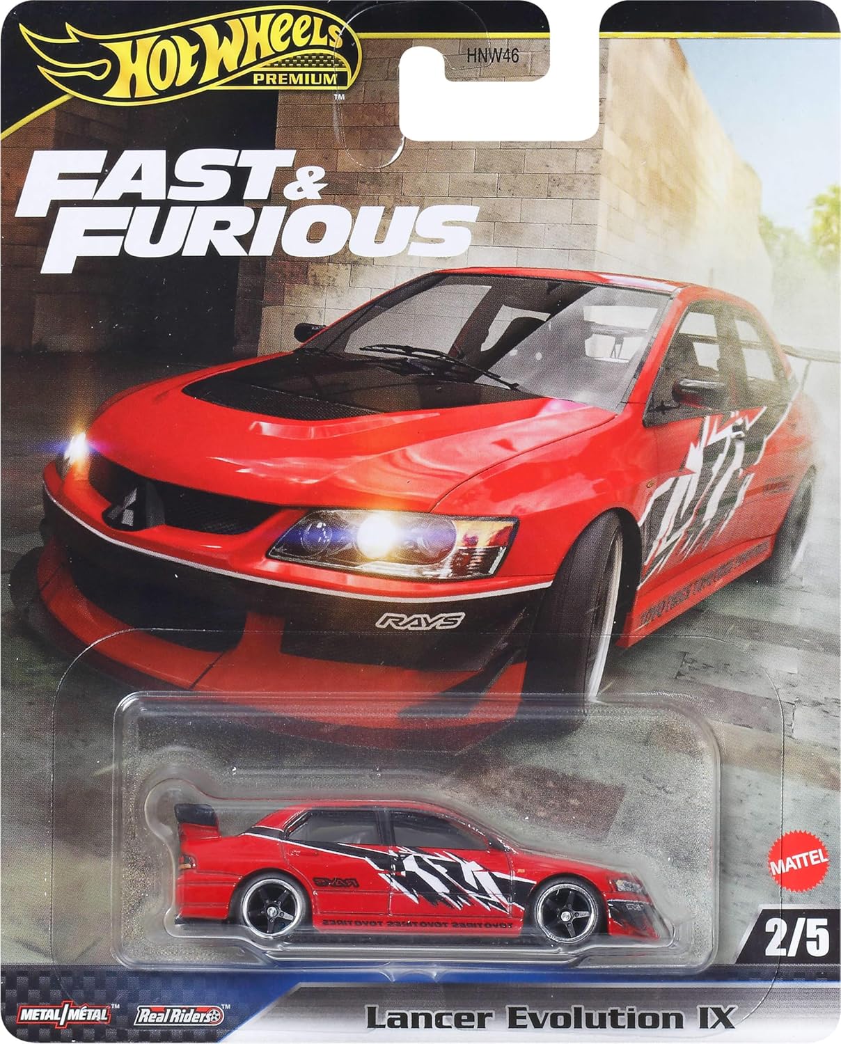Hot Wheels Mitsubishi Lancer Evolution VI #1, Red 1:64