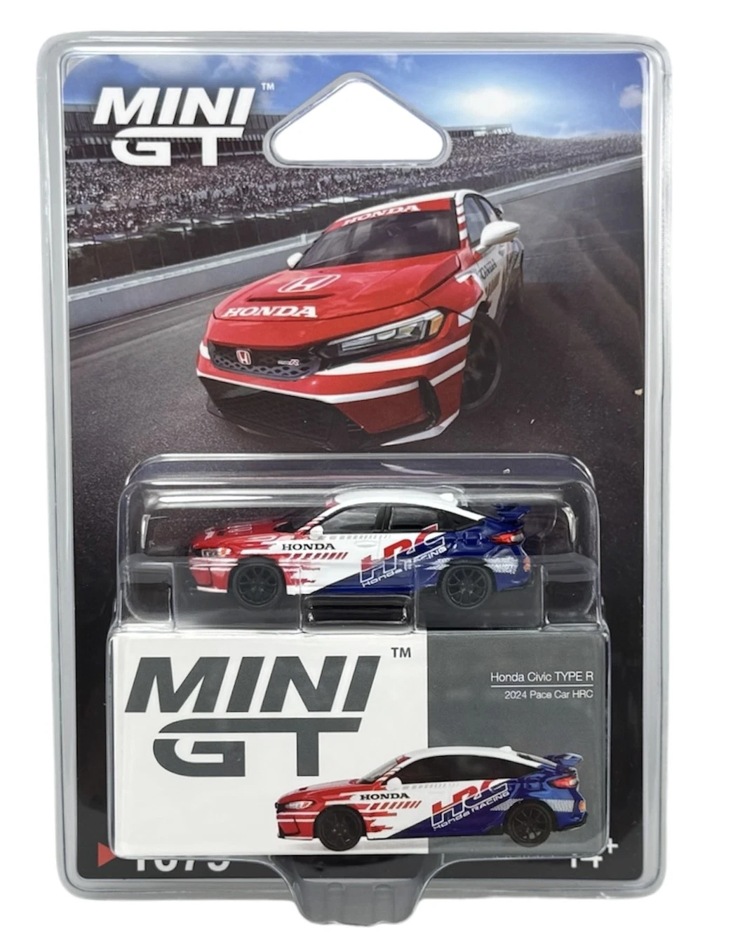 Mini GT 2024 Honda Civic Type R Pace Car Hrc, Red/white/blue 1:64