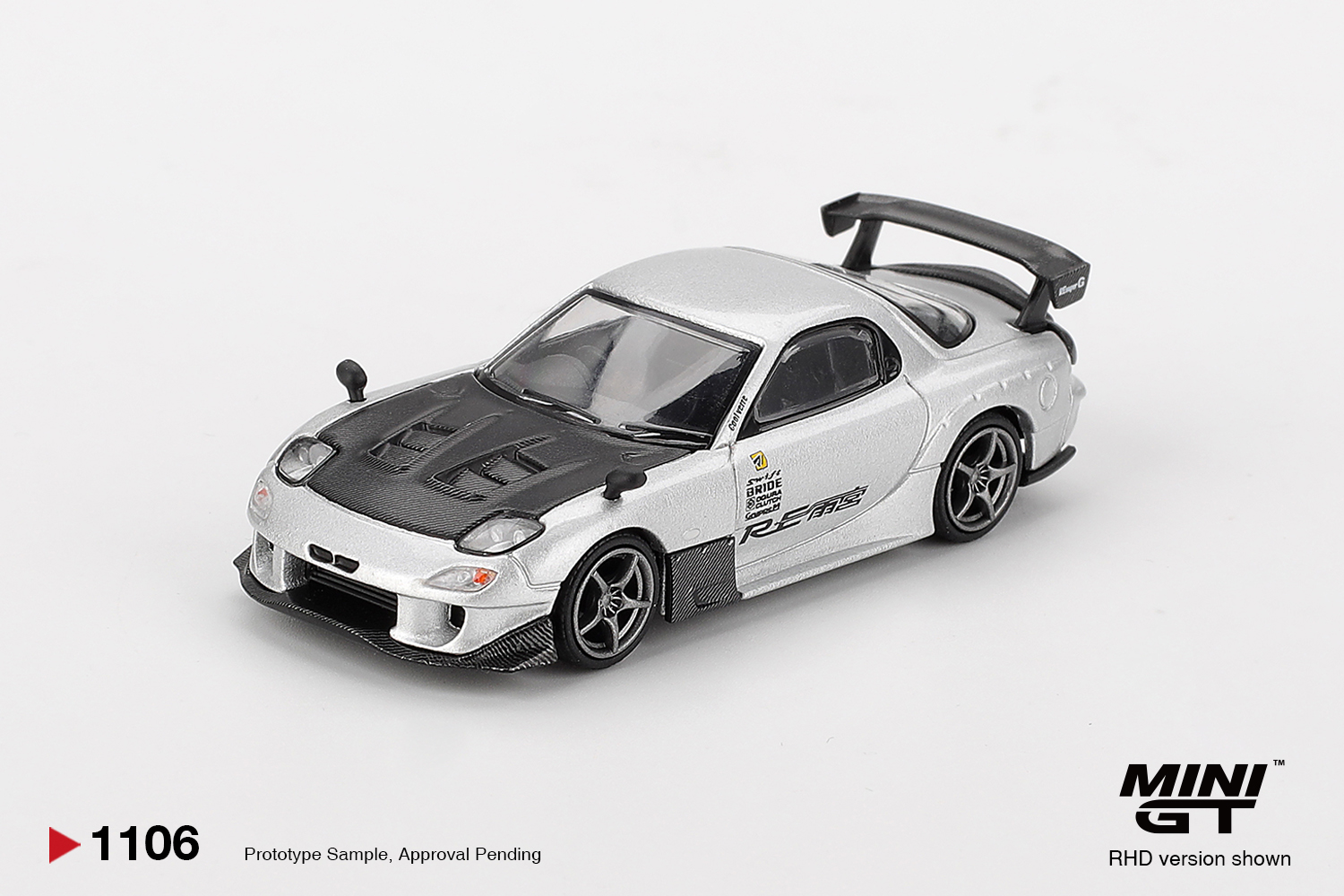 Mini GT 2024 Mazda RX7 (FD3S) Re-Amamiya, Silver Metallic 1:64