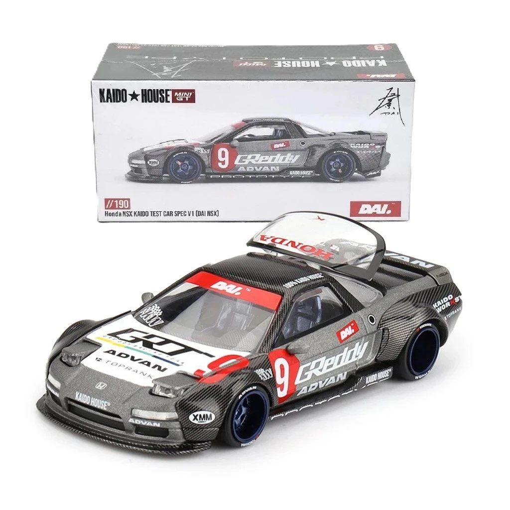 Mini GT Honda NSX Kaido Test Car Spec V1, Grey/red/white 1:64
