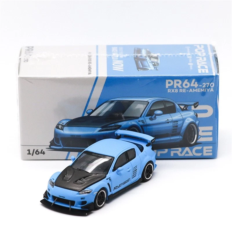 Pop Race Mazda RX-8 Re-Amemiya, Light Blue 1:64