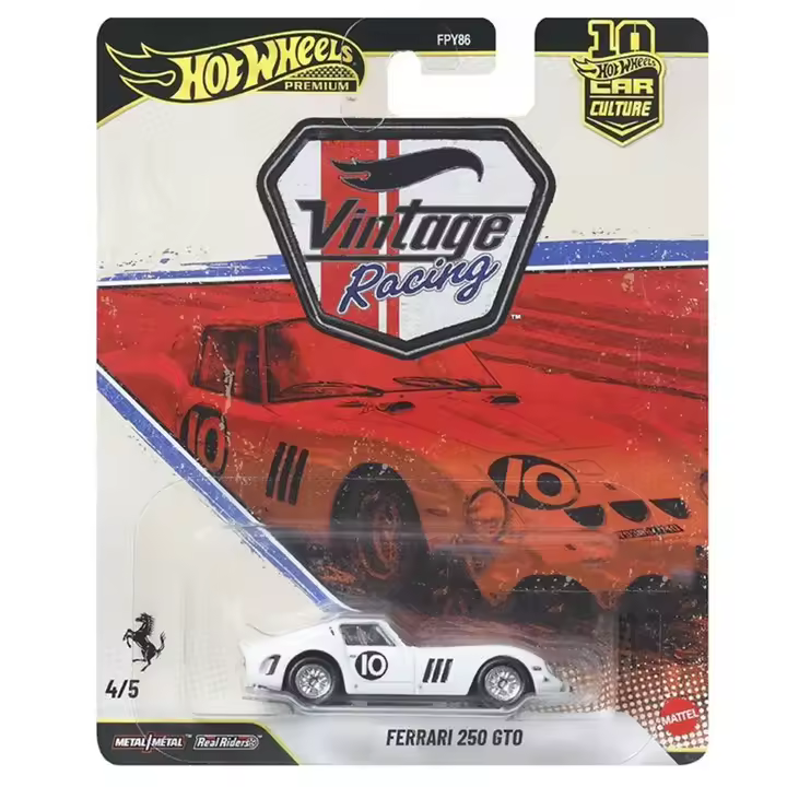 Hot Wheels Ferrari 250 Gto #10, White 1:64