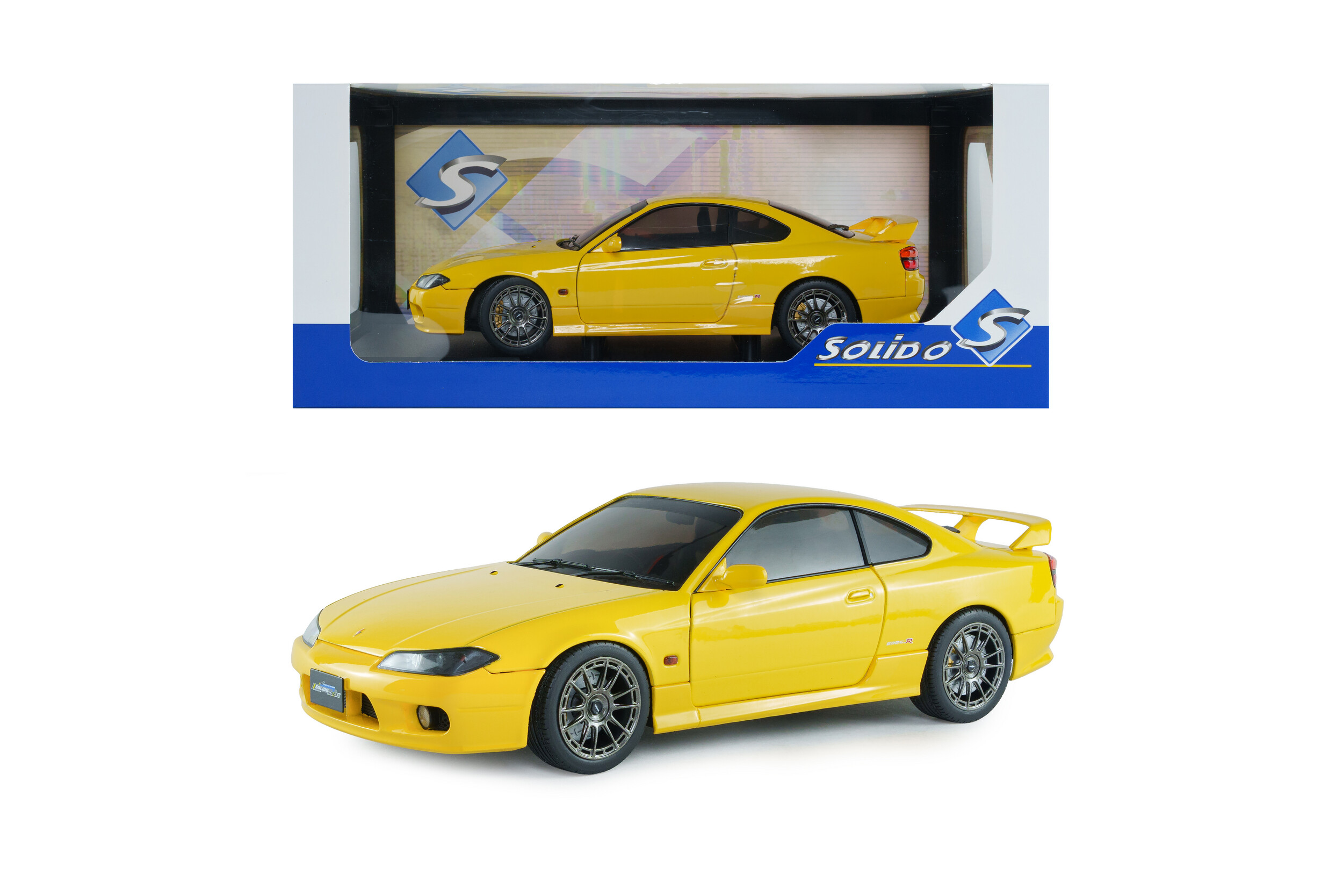 Solido 1999 Nissan Silvia S15 Spec-R Aero, Yellow 1:18