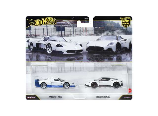 Hot Wheels HW55 2004 Maserati MC12 + Maserati MC20, white 1:64