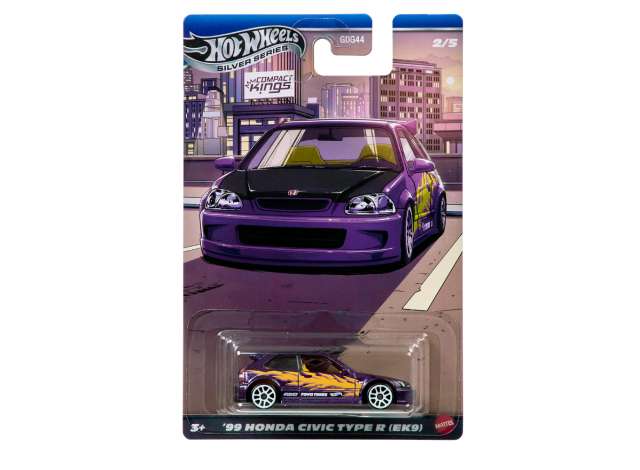 Hot Wheels JKX57 1999 Honda Civic Type R (EK9), purple/orange 1:64