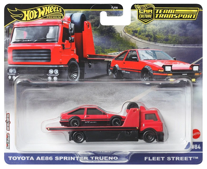 Hot Wheels Toyota AE86 Sprinter Trueno + Fleet Street 1:64