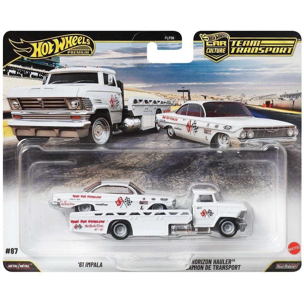 Hot Wheels JHX88 1961 Chevrolet Impala + Horizon Hauler, white 1:64