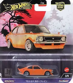 Hot Wheels Japan Historic HRV69 1972 Toyota Corolla TE 27, orange 2/5 1:64