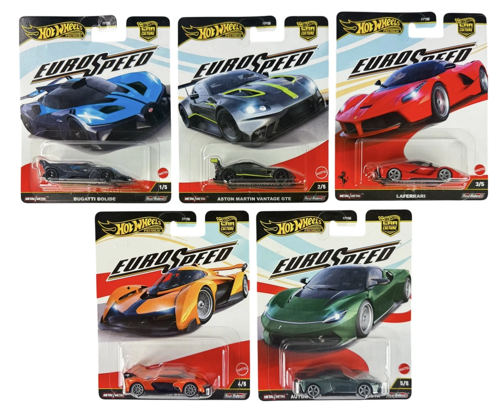 Hot Wheels *Euro Speed* Car Culture Mix Box Premium Pack 1:64