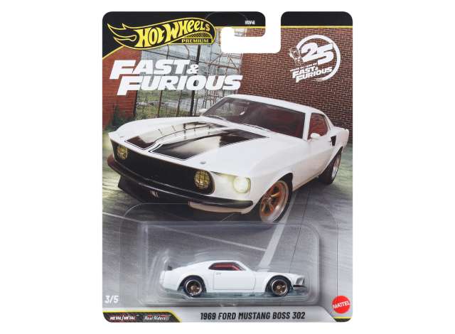 Hot Wheels JHW72 1969 Mustang Boss 302, white 1:64