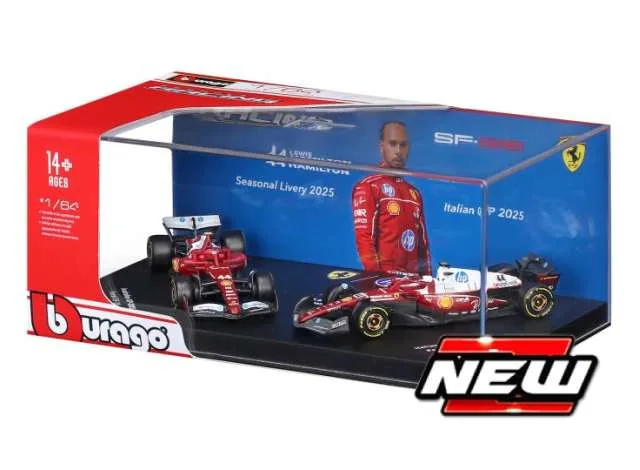 Bburago Ferrari F1 2-pack premium #16 Charles Leclerc, red/white 1:64