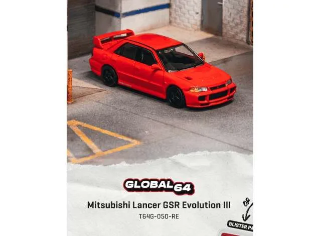 Tarmac 1995 Mitsubishi Lancer GSR Evo III, red 1:64