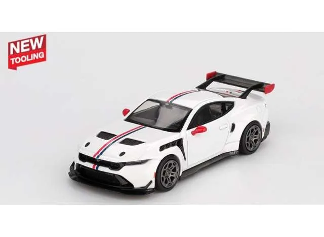 Mini GT 2025 Ford Mustang GTD Spirit of America, white/red 1:64