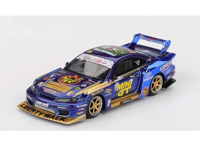 Mini GT 2025 Nissan Silvia S15 LB-Super Silhouette #555 Team Mini GT Liberty Walk Formula Drift, various 1:64