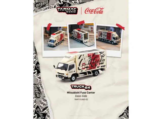 Tarmac Mitsubishi Fuso Canter *COCA- COLA*, white/red/black 1:64