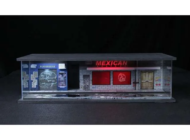 Black Box Diorama Diorama *cyberpunk with light 05*, various Size: 300mm x 150mm x 85mm<br /> Every product comes with assembly instructions in English.<br /> Diorama made from PVC, ABS and Acrylic.<br /> This diorama has LED lightning, powered by AA batteries. 1:64