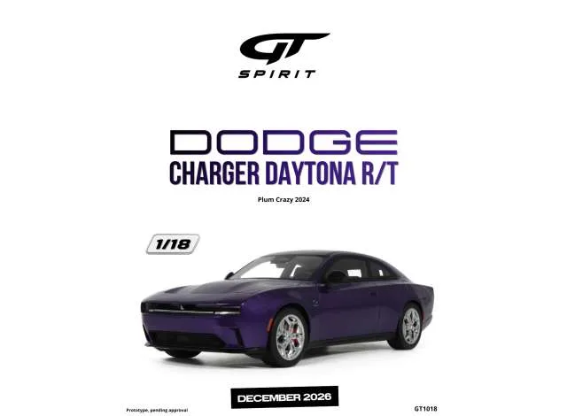 GT Spirit 2024 Dodge Charger Daytona R/T *Resin serie*, plum crazy 1:18