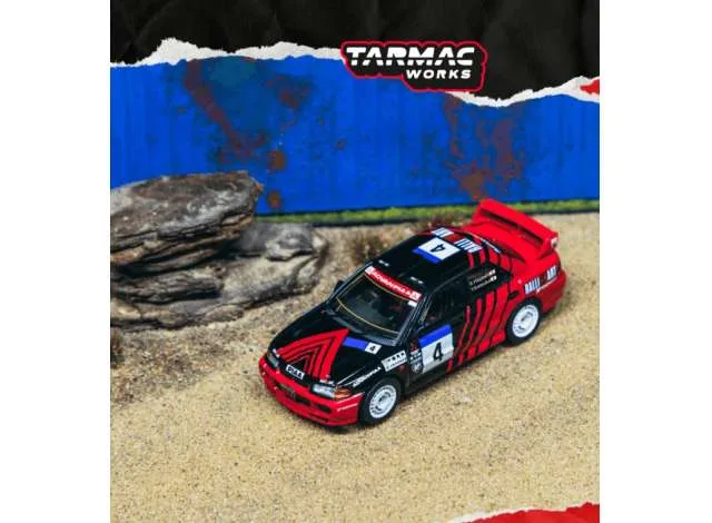 Tarmac 1998 Mitsubishi Lancer EVO III WRC #4 Yoshihiro Kataoka China Rally, red/black 1:64