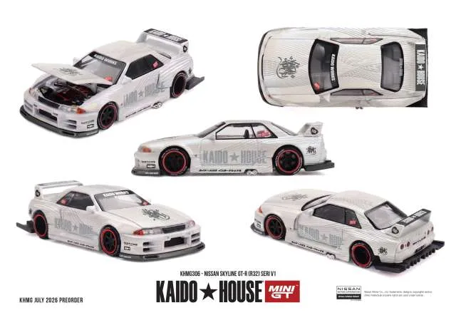 Mini GT 1989 Nissan Skyline GTR (R32) SERI V1, white 1:64