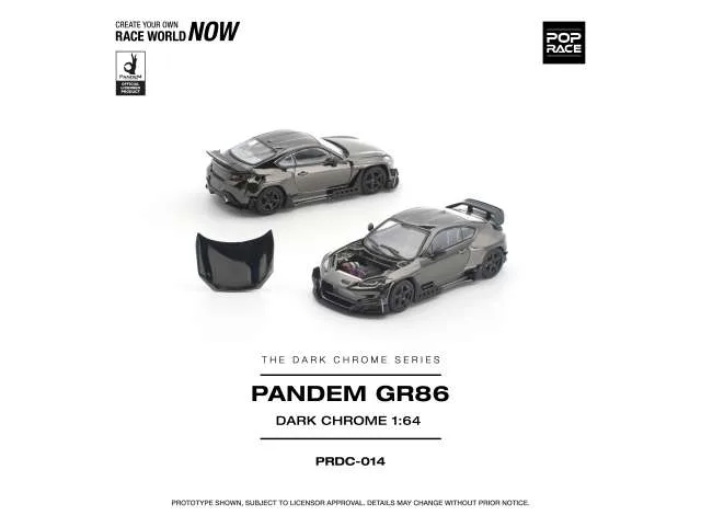 Pop Race Limited Pandem GR 86, dark chrome 1:64