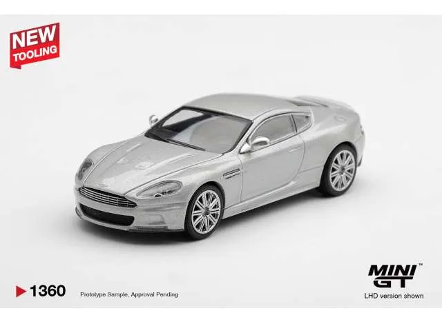 Mini GT 2008 Aston Martin DBS, Lightning silver 1:64