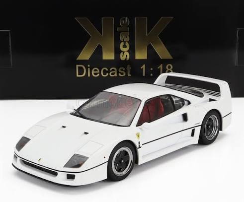 KK-Scale Ferrari F40 Sultan Of Brunei With Red Seats, White 1:18