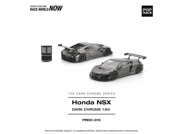 Pop Race Limited Honda NSX GT3 EVO22, dark chrome 1:64