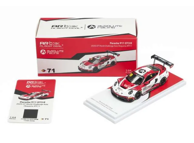 Almost Real 2025 Porsche 911 GT3 R #911 GT World Challenge Asia Okayama, white/red 1:64