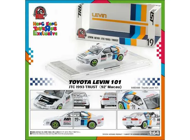 BM Creations Toyota Levin 101 *TRUST* (RHD) (92Macau), various 1:64