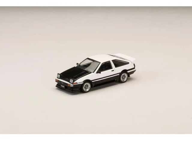 Hobby Japan Toyota Sprinter Trueno GT APEX (AE86) Late Ver. JDM Style Carbon Bonnet, white/black 1:64