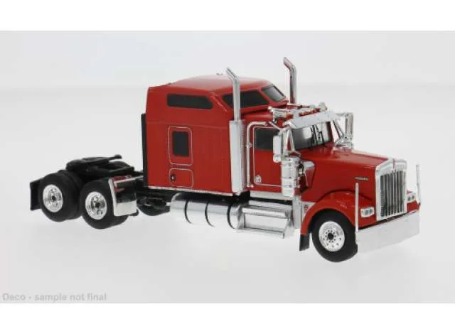 IXO Models 1990 Kenworth W900 Sleeper Cab, red 1:64
