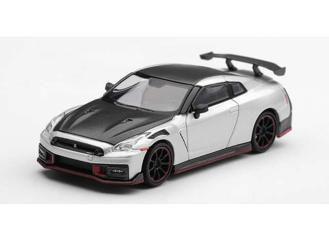 Mini GT 2024 Nissan GT-R R35 Nismo, silver metallic 1:64