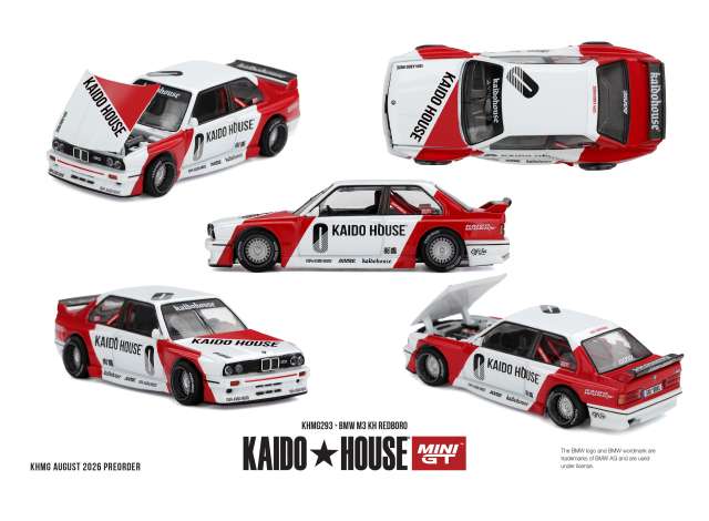 Mini GT 1989 BMW M3 (E30) KH Redboro, white/red 1:64
