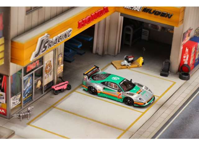 Street Weapon F40 *ZAMAC* 711, green/silver 1:64