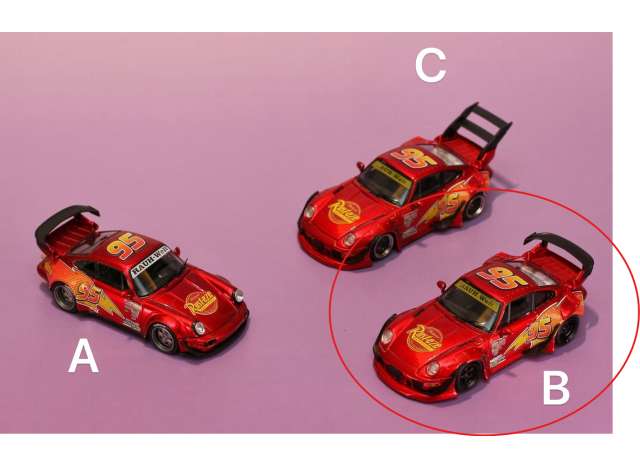 Street Weapon Porsche 993 *McQueen* low tail, red 1:64