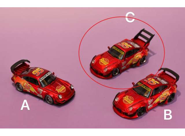 Street Weapon Porsche 993 *McQueen* high tail, red 1:64
