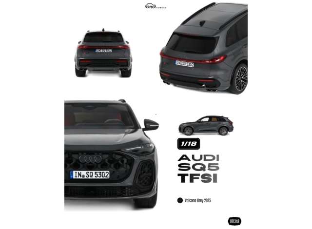 OttOmobile Miniatures 2025 Audi SQ5 TFSI *Resin series*, volcano grey 1:18