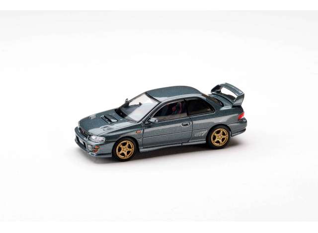 Hobby Japan Subaru Impreza PURE SPORTS COUPE WRX type R STi Version, cool gray metallic 1:64
