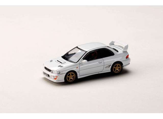 Hobby Japan Subaru Impreza PURE SPORTS COUPE WRX type R STi Version, pure white 1:64