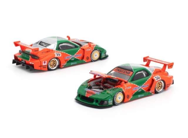 Pop Race Limited LB Super Silhouette RX7 (FD3S), orange/green 1:64