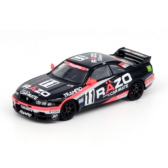Inno64 Nissan Skyline GT-R R33 #11 *Razo Trampio* N1 Super Endurance Series, Sendan Highland 1995 Winner, Black/red/white 1:64